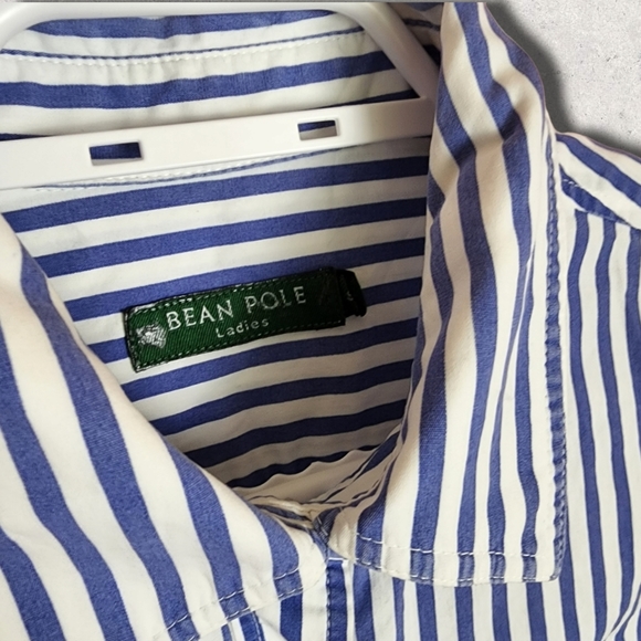 Bean pole blue and white striped oxford shirt - Picture 3 of 5